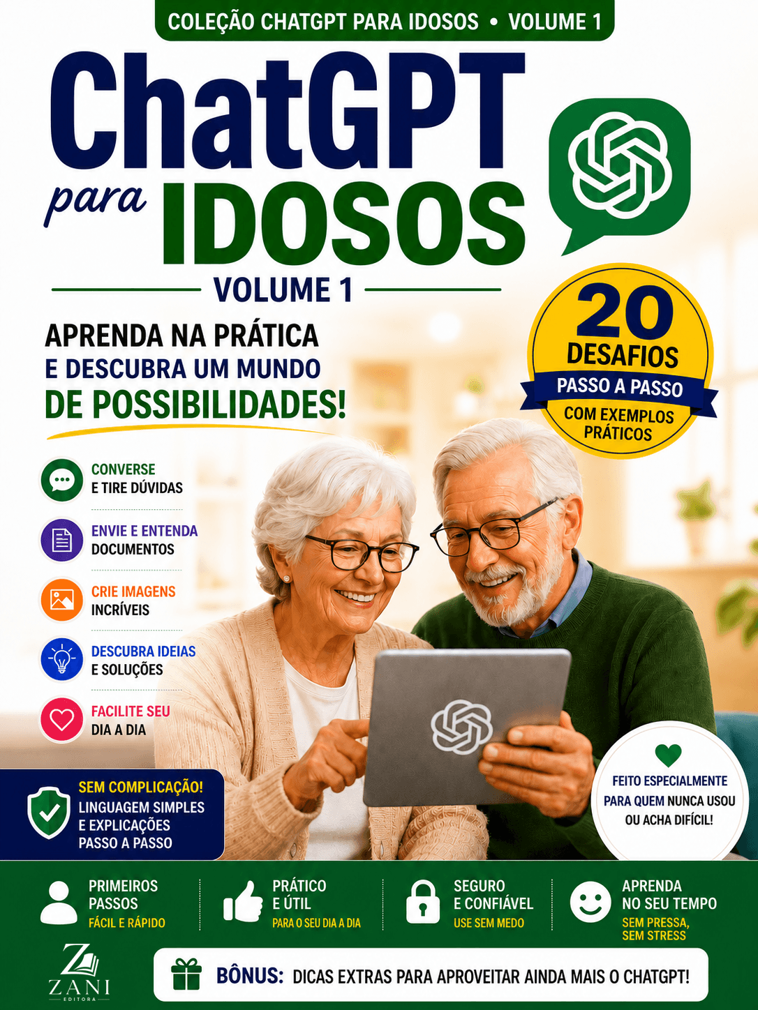 Capa original do livro ChatGPT para Idosos — Volume 1